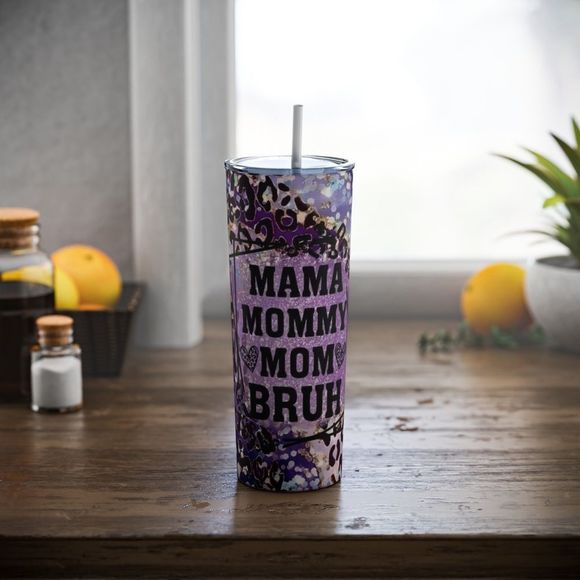 Mama Mommy Mom Bruh Purple 20oz Tumbler - Picture 4 of 8
